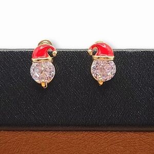 Santa Zircon Fashion Post Earrings